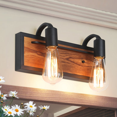 Carlile Dimmable Wood Vanity Light