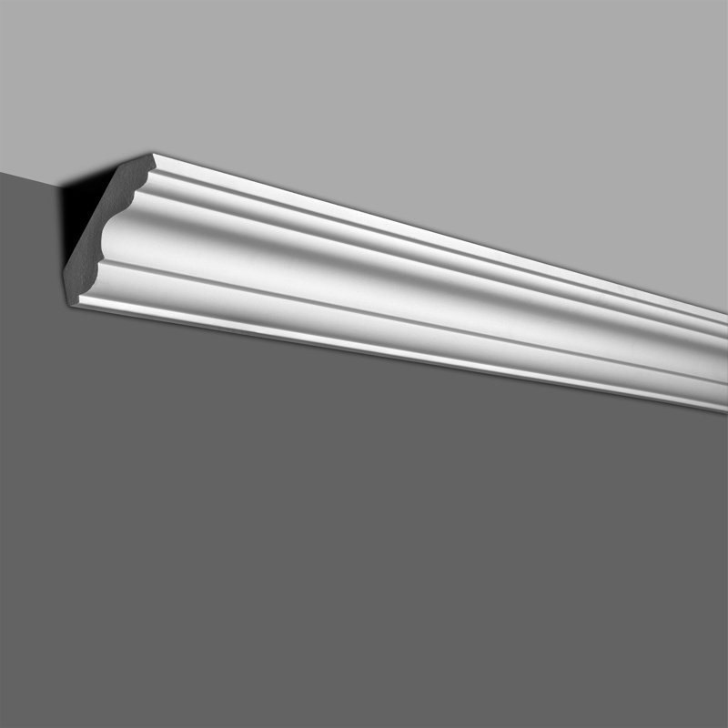 White Primed Polyurethane Panel Moulding with Leaf Design
