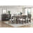 Classic Dark Espresso Rectangular Dining Table, Removable Leaf, Elegant Wooden Furniture