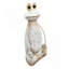 Figurine de grenouille abstraite en magnésium avec bras et yeux dorés