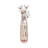 Modern Glass Vase with Sculptural Oval Pattern Design for Home Table Decor - Decorative Tall Flower Vase Accent for Shelf, or Living Room Styling - Tan-421784564