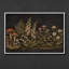 «Dark Botanical Still Life with Mushroom and Wild Flowers», art mural rétro encadré-770215078-770215085