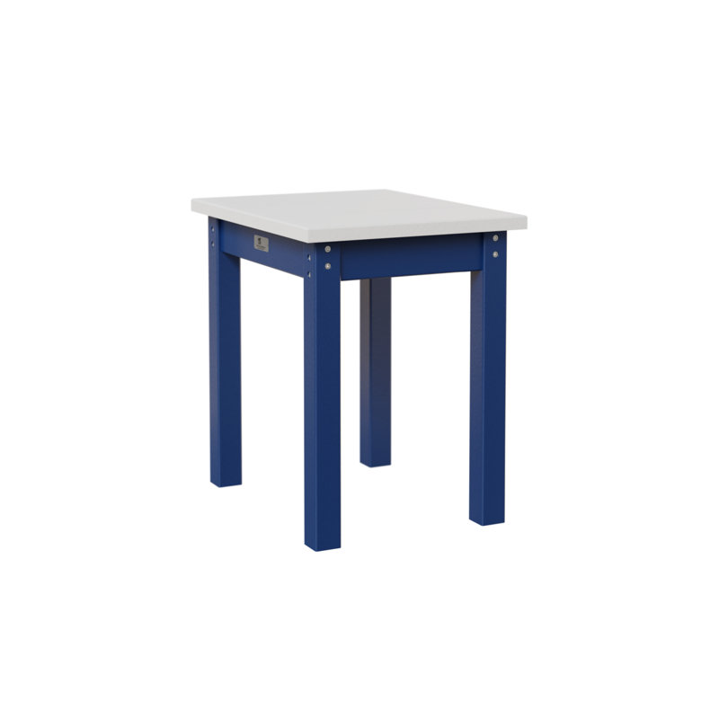 Berlin Gardens Economy End Table, Pacific Blue, White