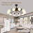 39.4" Bladeless Ceiling Fan with Remote and 10 lights-1419108094