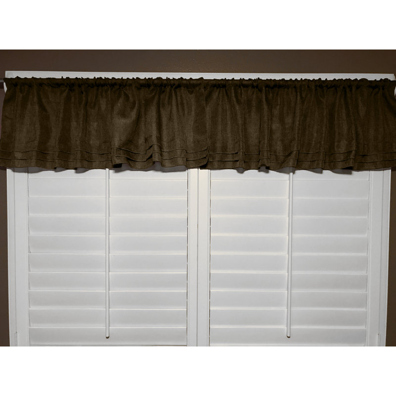 Piaf Tailored Window Valance, Brown