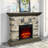 Iseminger 40" Freestanding Electric Fireplace, Brown Stone Brick Mantel with Remote & Touch Control-480106004