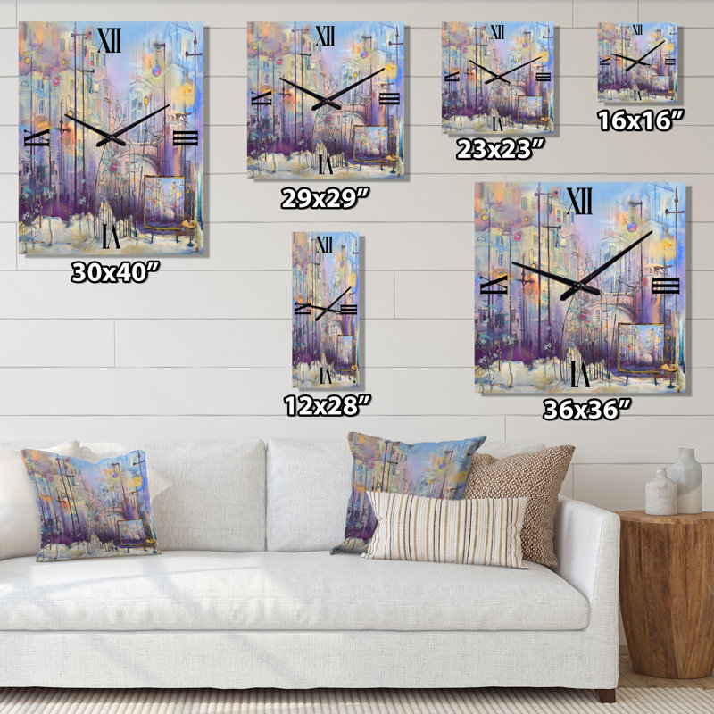 Horloge murale abstraite pastel, Extra Large