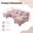 Chenille Sectional Sofa with Double Chaises-948247681