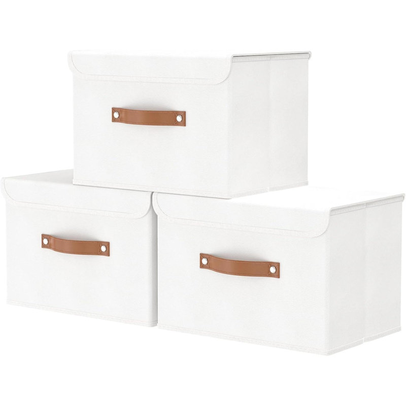 Brayden Studio Box, 30cm H x 30cm W x 45cm D, White