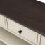 Console avec deux tablettes ouvertes, structure et pieds en bois de pin massif