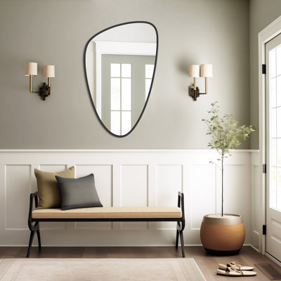 Mateus Irregular Aluminum Framed Tempered Glass Wall Mirror 