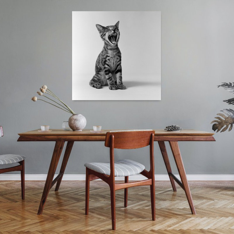 Art de chat rétro des années 1960, H 32 po x l 32 po