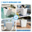 Table d'appoint extérieure sans assemblage, chaise longue de piscine en forme de S à montage rapide, table de bout de piscine en plastique étanche avec 2 porte-gobelets et 1 support pour tablette, indispensable pour se détendre en plein air (lot de 2)-124434259