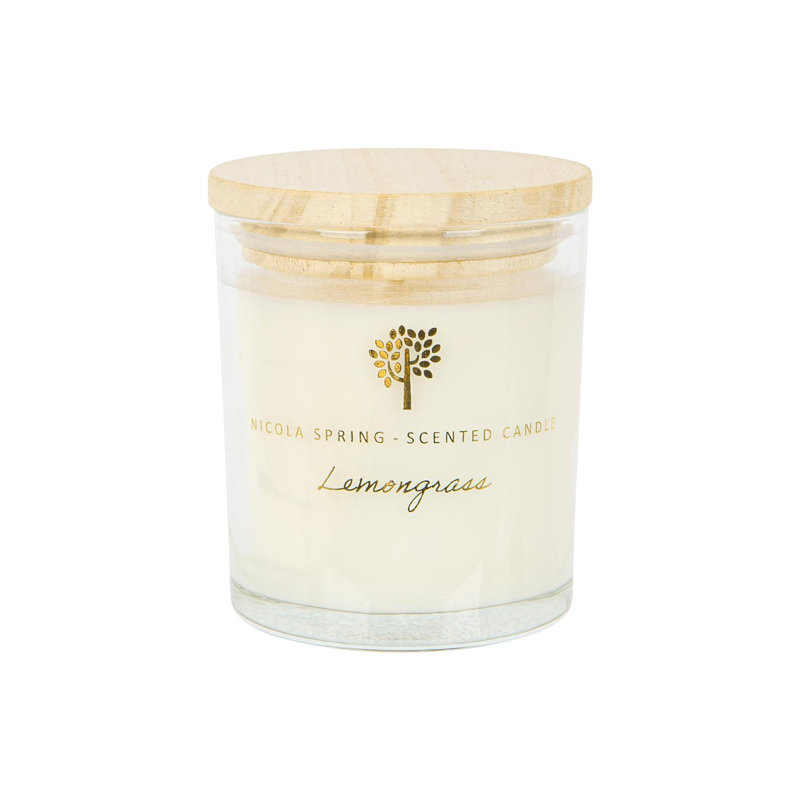 Nicola Spring - Soy Wax Scented Candle - Lemongrass, 130 g Jar