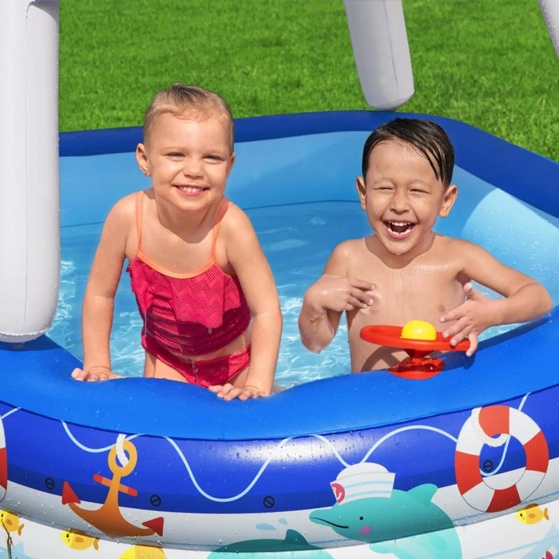 Bestway H2OGO Sea Captain Inflatable Swimming Pool with UV Careful SunShade