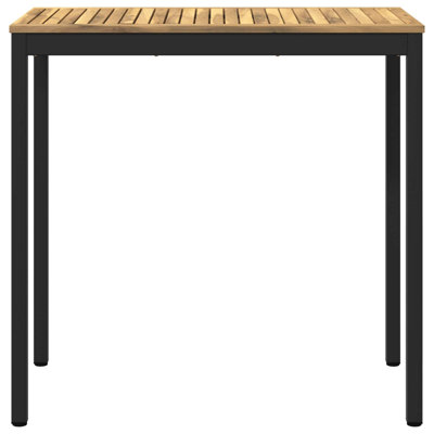 Acacia Metal Base Dining Table