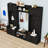 Hall Tree with Storage Cabinet, Bench, Hooks and Drawers-1350985461