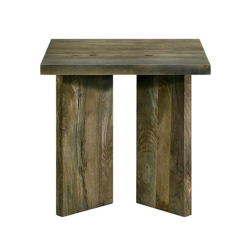 Square Solid Wood End Table