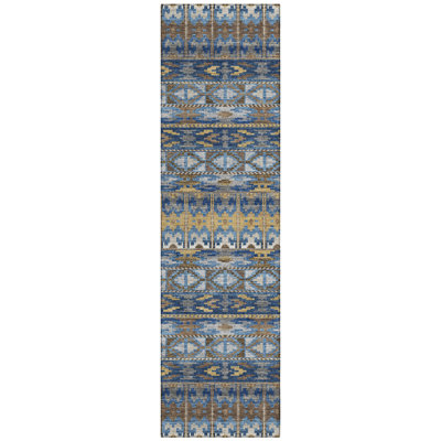 Machine Washable Indoor/Outdoor Chantille ACN2635 Lodge Rug