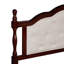 Grand lit en bois de pin avec tête de lit tapissier et pied de lit à panneau, avec deux pieds de support de rail de lit et pieds de support de plateforme centrale-1279577129