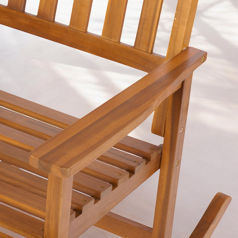 Chaise berçante d'extérieur Yamikani, Marron clair