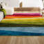 Tapis à rayures géométriques orange / vert / bleu Maudrey-1280177812