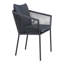 Plessis 48cm H Polyester Upholstered Parsons Chair in Grey / Black