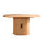 Table de salle à manger moderne 59,06 "ovale avec tablette de rangement 2 couches et porte coulissante en bois