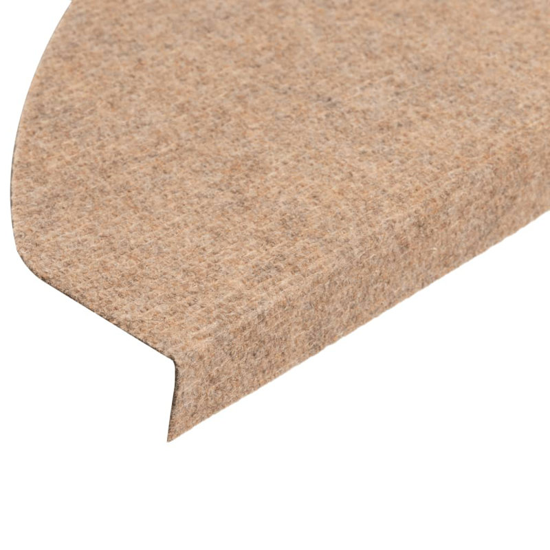 Jalesa Stair Tread, Beige, Half-Round 22.5cm x 65cm