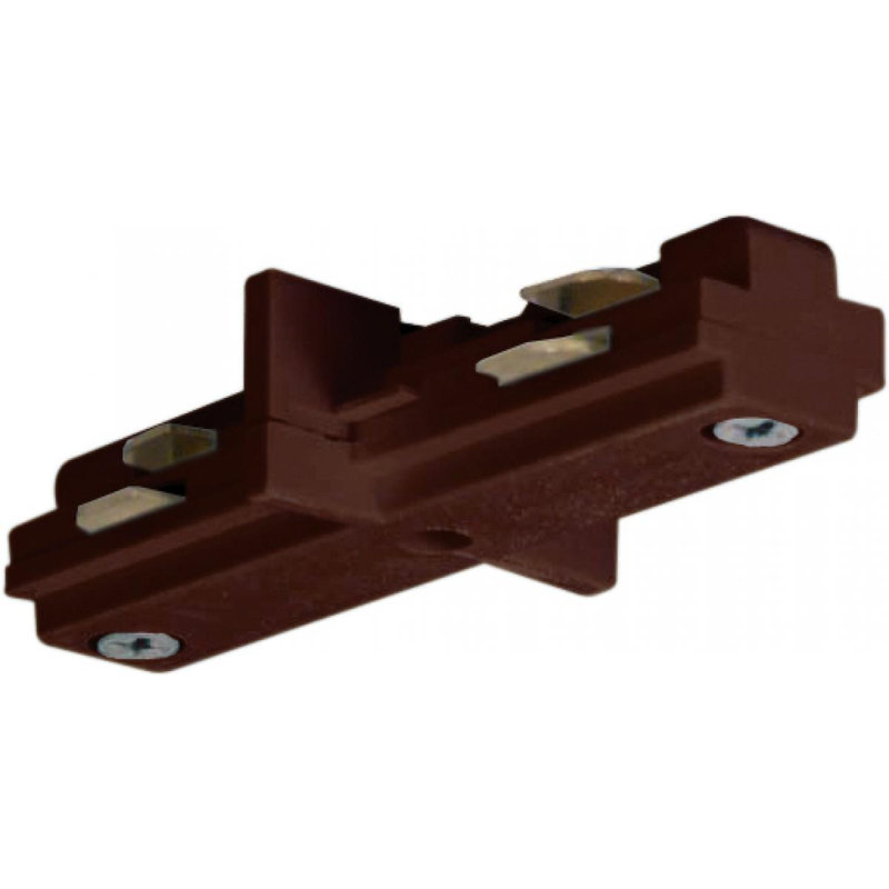 Track Light Mini Straight Connector in Brown