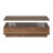 Modern Walnut Rectangular LED Lights Coffee Table With 2 Drawers In 47.2"-1286028128