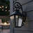 Matte Black Outdoor Wall Lantern Sconce with Clear Glass