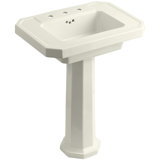 Kathryn Fireclay 27" Pedestal Bathroom Sink with Overflow