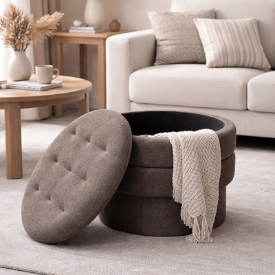Repose-pieds rond avec rangement Modern