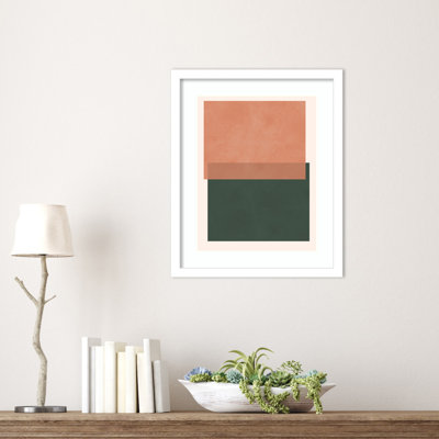 «Terracotta Layers» par Pavier Wood, reproduction d'art encadrée