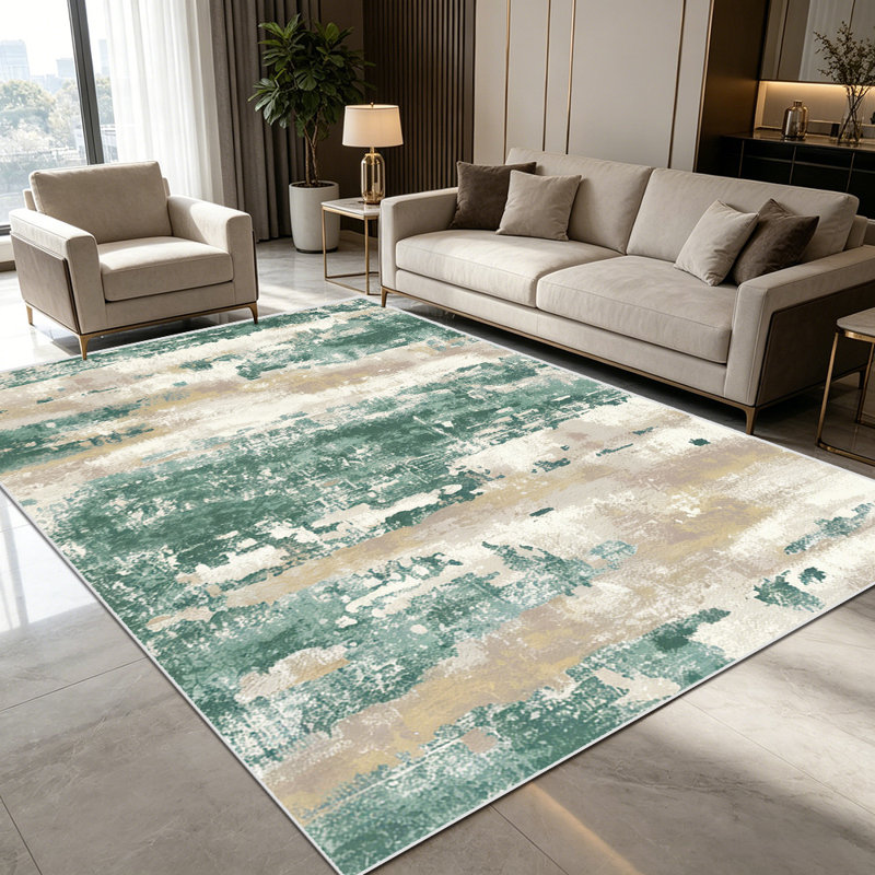 1PC vintage distressed abstract watercolor stripe area rugs, Soft and Comfortable, easy-to-maintain, machine washable Indoor floor mat, suitable for living room, bedroom, dining area, entryway, patio, balcony, home office, sunroom, Home Decor, Outdoo