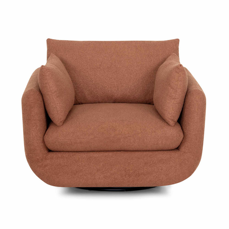 Fauteuil d'appoint pivotant Granville, Polyester orange