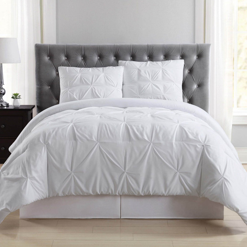 Solid Modern & Contemporary Duvet Cover, Twin/Twin XL Duvet Cover + 1 Sham, White