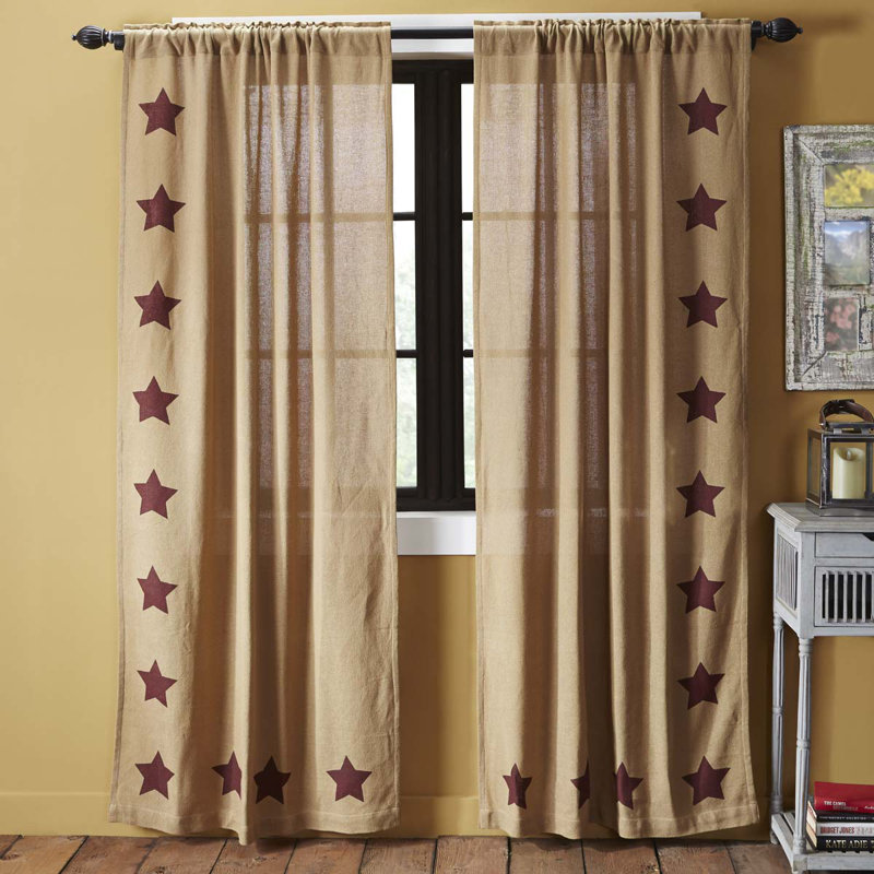 Hingham 100% Cotton Semi Sheer Curtain Pair