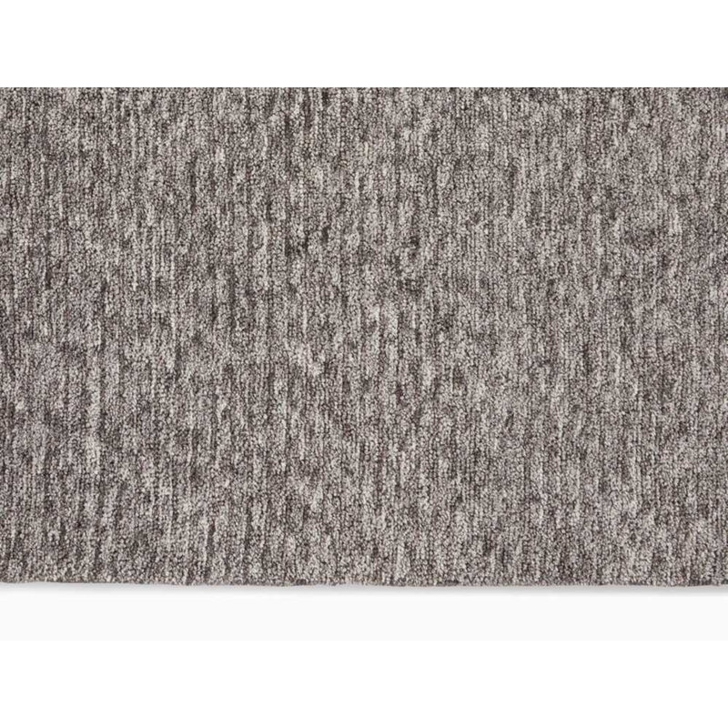 Tapis gris foncé fait main poils longs Tulsa, Rectangle 4 pi x 6 pi