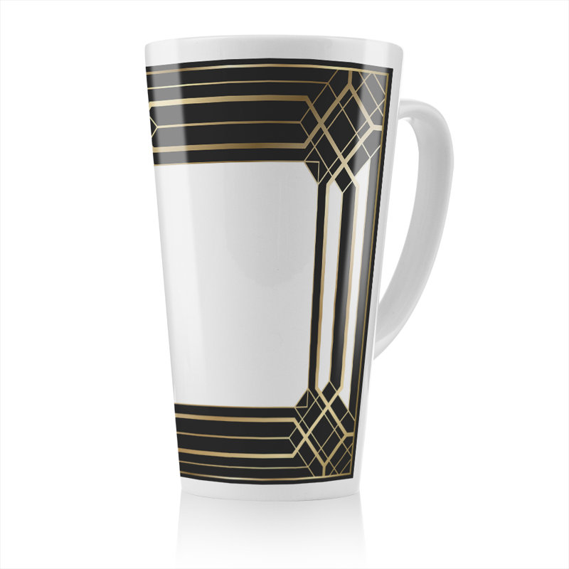 Art Deco Frame Latte Mug