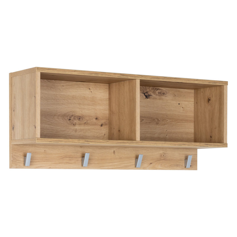 3 Piece Bracket Shelf with Hooks