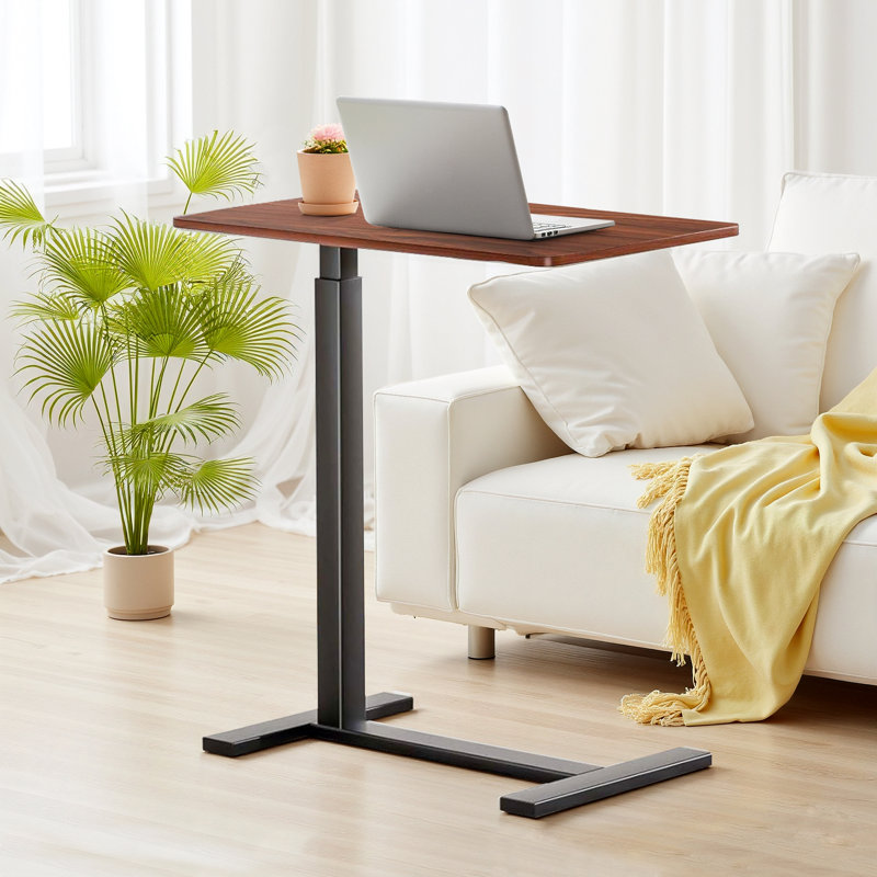 Table de chevet sur roulettes avec dessus de lit, table de lit ajustable pour utilisation à domicile et en milieu hospitalier, table roulante pour ordinateur portable, bureau debout mobile