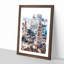 Valencia Skyline in Spain - Framed Print-56855271-56855275