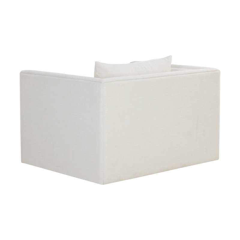 Lounge Chair, Cream Polyester