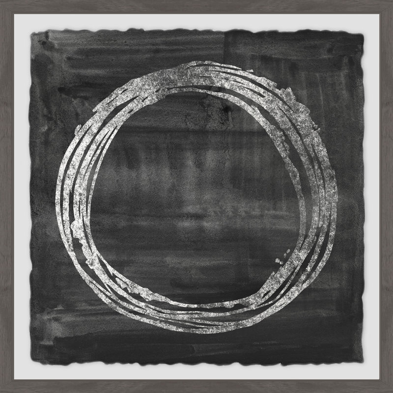 «Black Infinity», reproduction de peinture à l'aquarelle encadrée, H 32 po x l 32 po x P 1,5 po