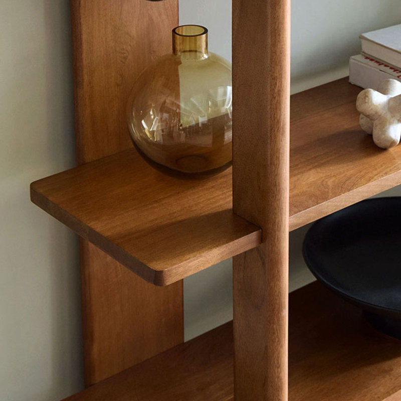 A unique bookcase in American style, (4 Shelves) 68.9"H x 53.15"W x 13.78"D