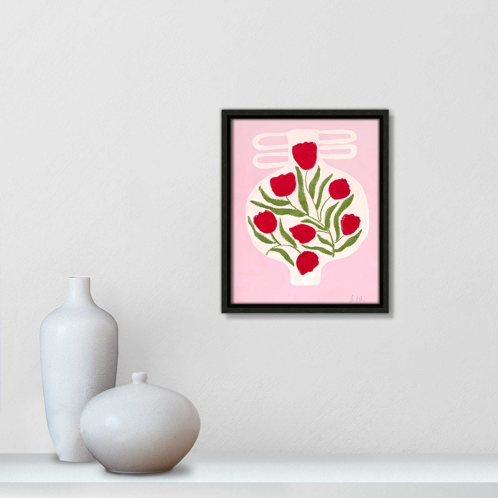 Vase No. 02 Print by Camilla Bergqvist, 11.5" H x 9.5" W, Espresso