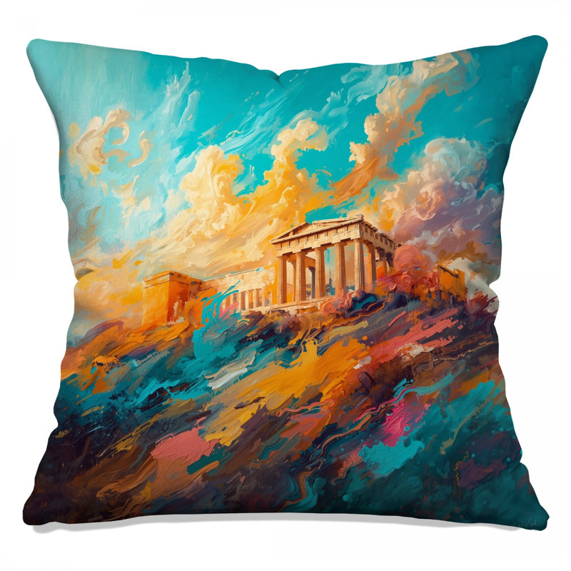 Coussins décoratifs Vibrant Parthenon Landscape, 20 x 20 inches