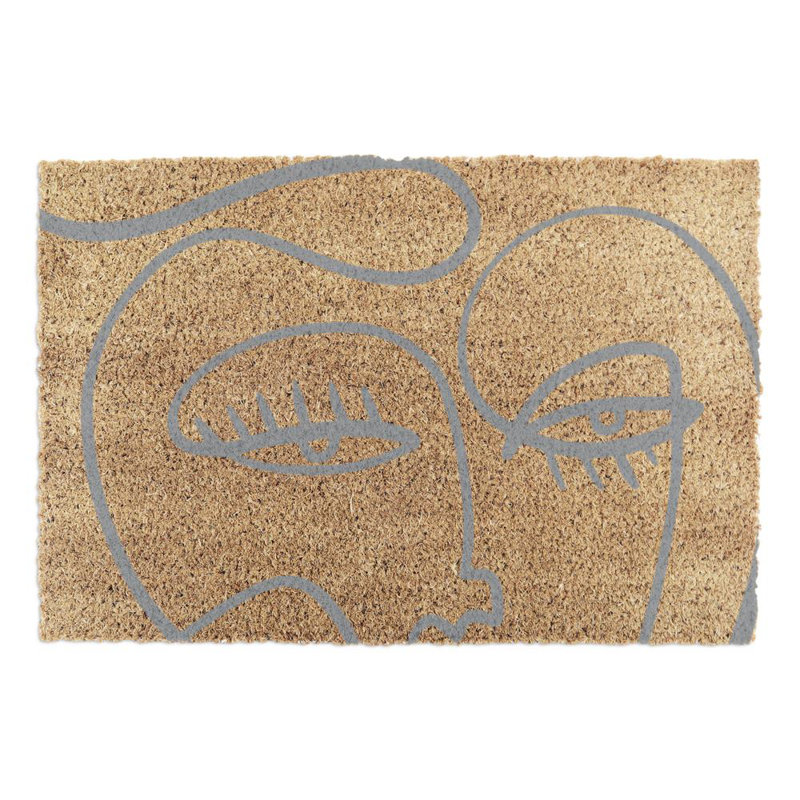 Aoise Kitchen Mat, Grey/Orange